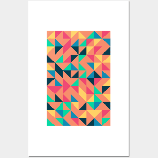 Creative Geometric Colourful Triangle Pattern #27 Posters and Art